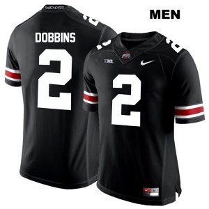 Men's NCAA Ohio State Buckeyes J.K. Dobbins #2 College Stitched Authentic Nike White Number Black Football Jersey QG20B63OM